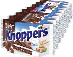 storck Knoppers Black & White Milk Chocolate With Crunchy Wafer Biscuit ...