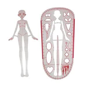 MERISHOPP 2Pcs Fashion Drawing Template Ruler Models Fashion ...
