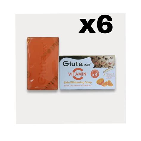 Gluta Max Vitamin C Skin Whitening Soap Super White X3 – 180g X 6 Pieces – Main Market Online