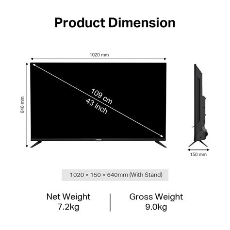 Wiscon 43 inch 512MB/4GB Android FHD Smart LED TV with Voice Remote (W ...