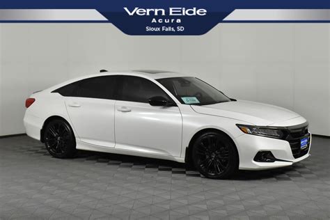2022 Honda Accord Sport White Black Interior