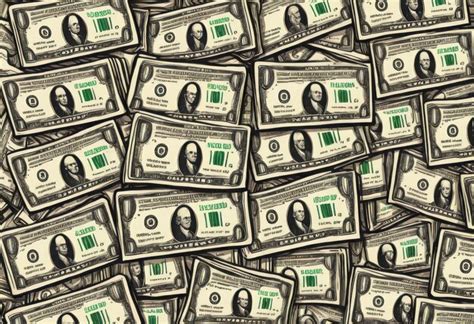 A pile of dollar bills with the word united states on the top | Premium ...