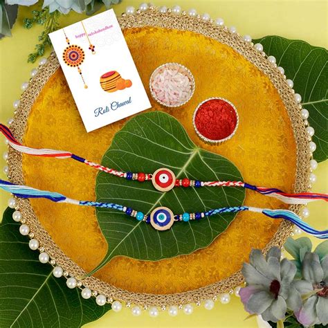 Send Two Fancy Rakhi with Traditional Puja Thali Online