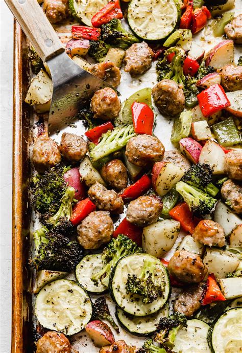 Sausage sheet pan dinner – sheet pan sausage recipe – ICDK