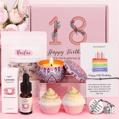 Buy 18th Birthday Pamper Gifts Box for Girls, Unusual 18th Birthday ...