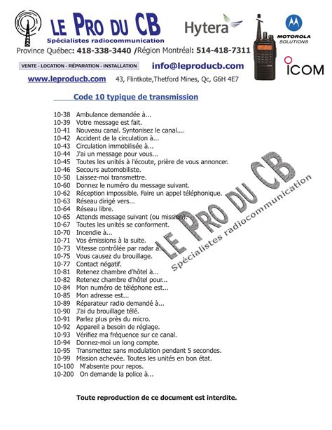 Image result for CB Code Guide