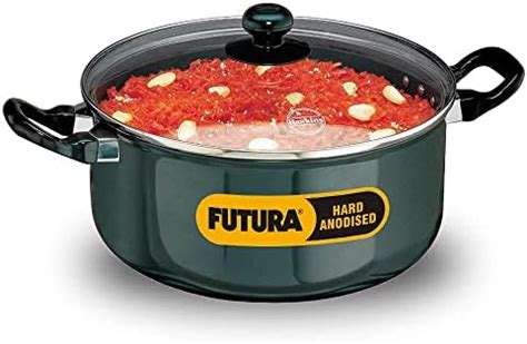 Buy Hawkins Futura 5 Litre Cook n Serve Stewpot, Hard Anodised Sauce ...