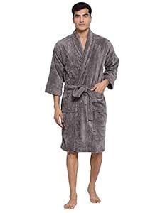 Buy Trident Comfort Living Bathrobe Soft Velour 100% Cotton Unisex 380 ...