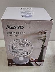 AGARO Alpha Desktop Fan with Light, 4 Inches, 4 Speeds, Oscillating ...