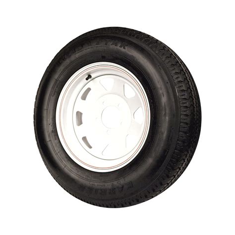 Kenda Loadstar 8in. Bias-Ply Trailer Tire and Wheel Assembly, 480-8, 4 ...