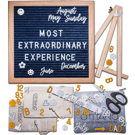 Buy Felt Letter Board 10x10 Inch - Letter Board with White & Gold ...