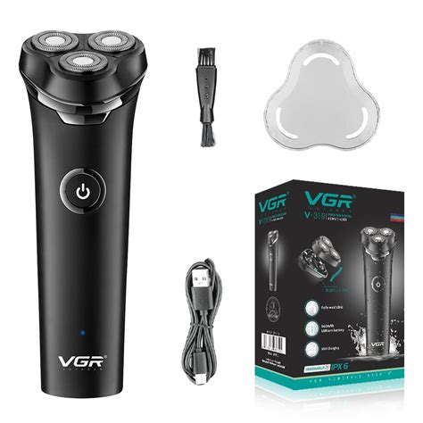 VGR V-319 Premium Cordless Rechargeable IPX6 Fully Waterproof 3 Head ...
