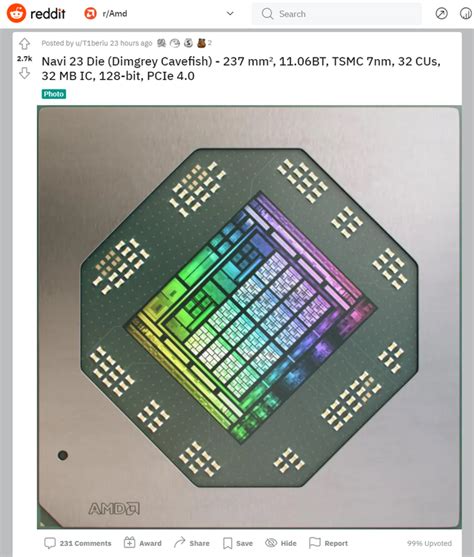 AMD Navi23显卡核心曝光，RX6600将于本月发布