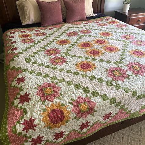 Image result for 3D Flower Quilt Patterns