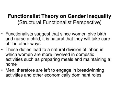 Image result for Structural Functionalist Paradigm Gender Examples