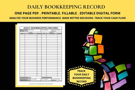Daily Book Keeping Records Format For Small Business | Etsy