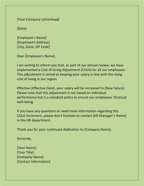 [Top-5] Salary Increment Offering Letter Format (from Employer Side) in Word-.docx