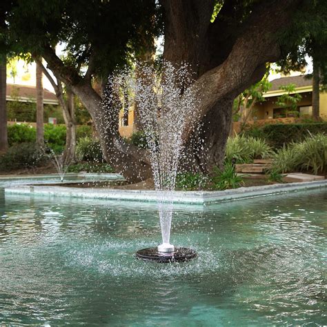 Alpine FTC102 550-GPH Pump 48-LED Light Floating Spray Fountain ...