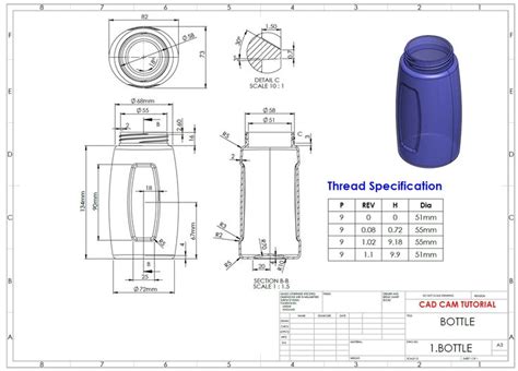 Image result for SolidWorks Bottle Tutorial