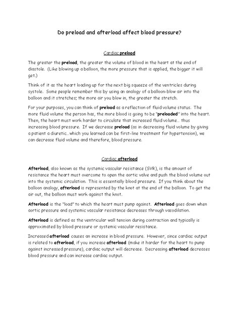 Preload and afterload affect blood pressure (3) - Copy - Do preload and afterload affect blood ...
