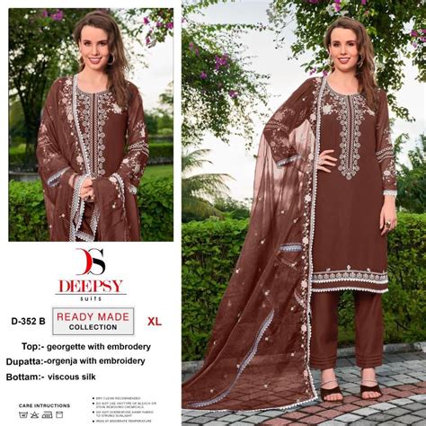 Deepsy D 352 Abc Embroidered Georgette Readymade Collection