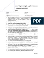 Image result for Entry Test Sample Format