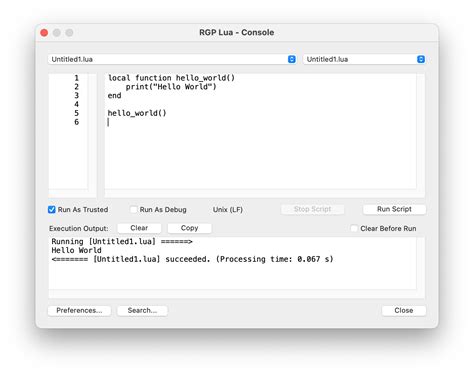 Lua Console 的图像结果