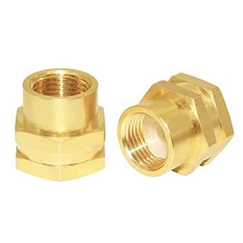 Joywayus 2pcs GHT 3/4" Female Thread x NPT 1/2" Female Thread Brass ...