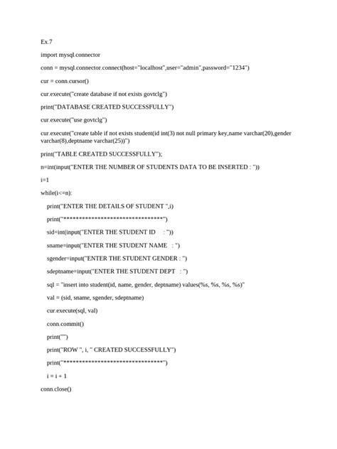 Image result for SQL Programs Examples PDF