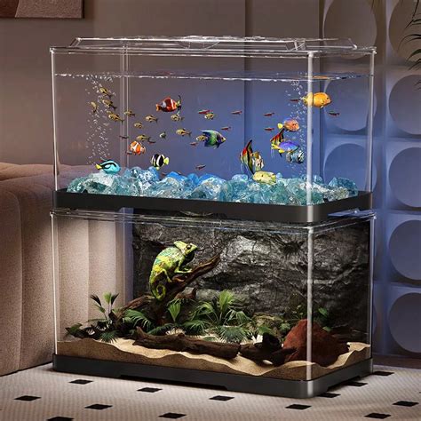 Interactive Reptile Terrarium With Skylight, For Rearing Crabs, Turtles ...