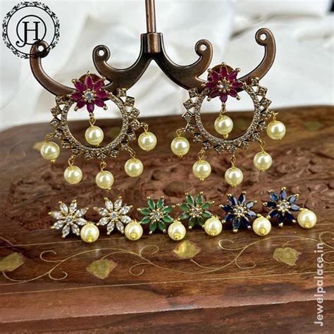 Beautiful Gold Plated AD Stone Changeable Stud Earrings JH5913 – Jewel ...