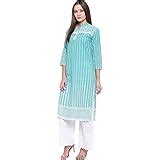 Buy Pinky Pari Women's Chikankari Cotton Straight Fit Stiylish Kurta ...