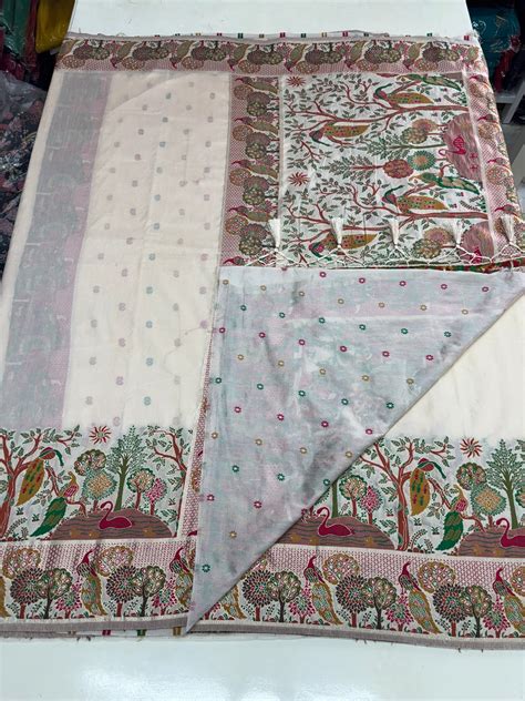 Kashmiri Pashmina Saree (Forest Theme) – Hema Style Studio