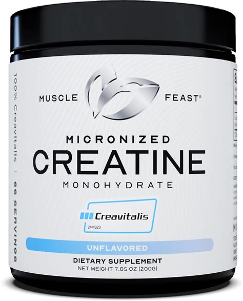Amazon.com: Muscle Feast Creavitalis Micronized Creatine Monohydrate Powder | Premium Pre ...