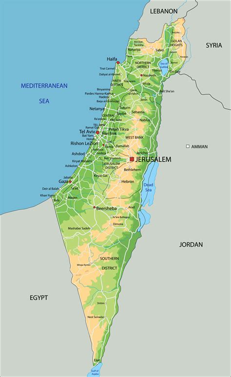 Israel Map - Guide of the World