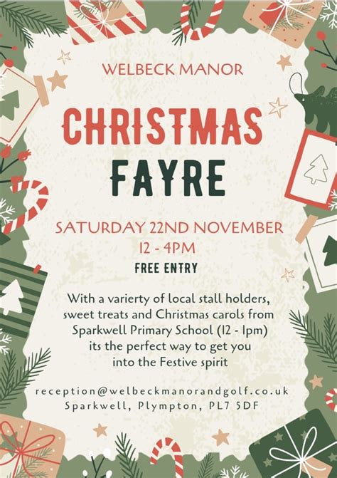 Welbeck Christmas Fayre , Welbeck Manor & Sparkwell Golf Course ...