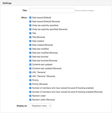 Image result for Sort Widget Example