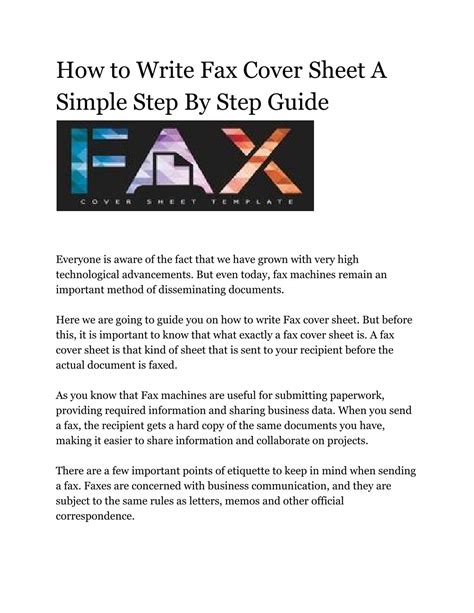 Image result for How to Write a Fax
