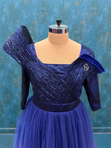 Elegant Party Gowns for Women Online | Blue Gradient Evening Gown