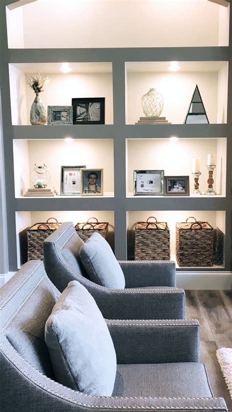 How to Decorate Deep Built-in Shelves with Transitional Home Decor