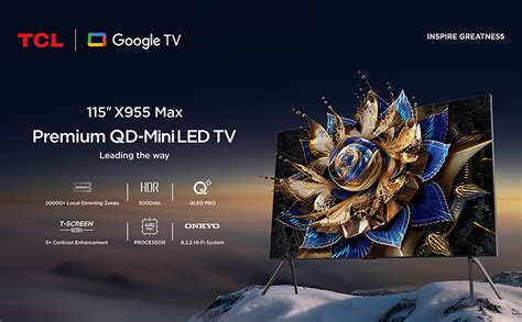 TCL 291 cm (115 inches) X955 Series 4K Ultra HD QD Mini LED Google TV ...