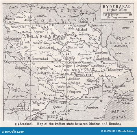 Vintage Map of Hyderabad 1900s Editorial Stock Image - Image of 1724 ...