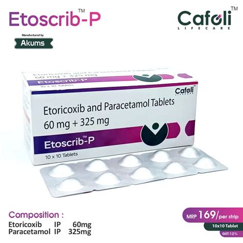 Etoscrib P Tablet (Etoricoxib 60mg + Paracetamol 325mg)