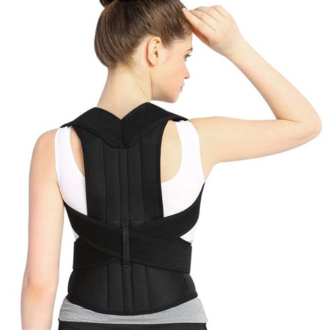 EECOO Back Brace Posture Corrector Full Back Support Belts for Upper and Lower Back Pain Relief ...