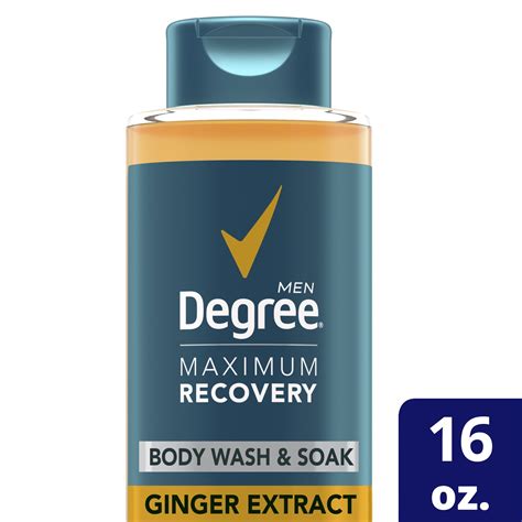 Degree Men Maximum Recovery Body Wash and Bath Soak Ginger Extract, 16 ...