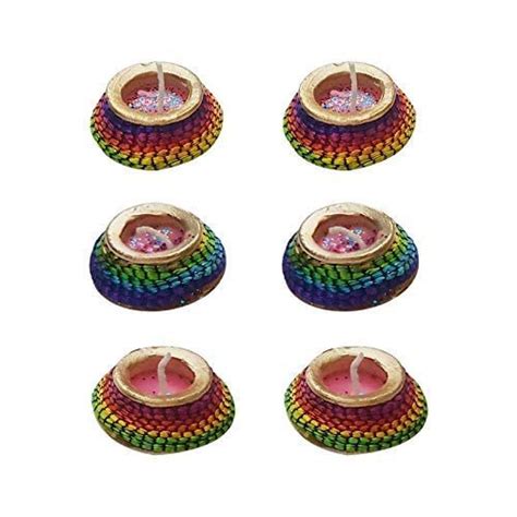 Buy Wax Filled Clay Matki Diya for Diwali - Pack of 6 Online at Low ...