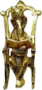 BOVZEN Lord Ganesh Statue Sitting On A Chair Decorative Showpiece - 15 ...