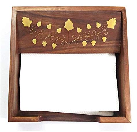 Wooden Rosewood Wooden Tissue Paper Rack , Napkin Holder for Restauran ...
