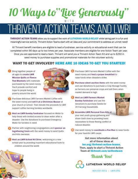 Thrivent Action Teams | Lutheran World Relief