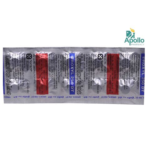 Droxyl 250 DT Tablet 10's Price, Uses, Side Effects, Composition ...